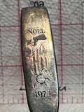 Noel 1974 Candle Ornament Silver Plated  Souvenir Spoon