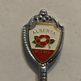 Banff Canada Alberta Wild Rose Flower Collectable Souvenir Spoon BP