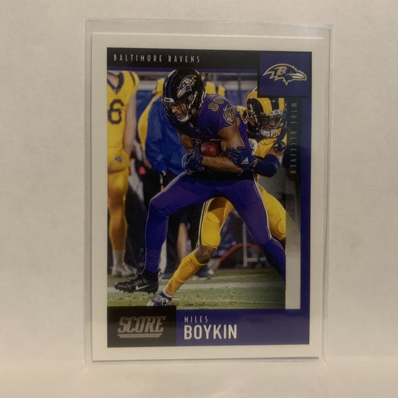 #43 Miles Boykin Baltimore Ravens 2020 Score Football Card LZ2