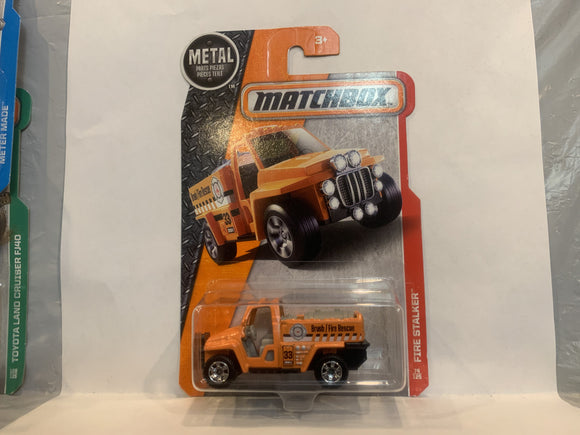 Orange Foam Firw Truck Fire Stalker 2016 Matchbox New Diecast Cars AB