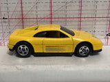 Yellow Ferrari Racer 1990 Hot Wheels Diecast Car