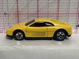 Yellow Ferrari Racer 1990 Hot Wheels Diecast Car