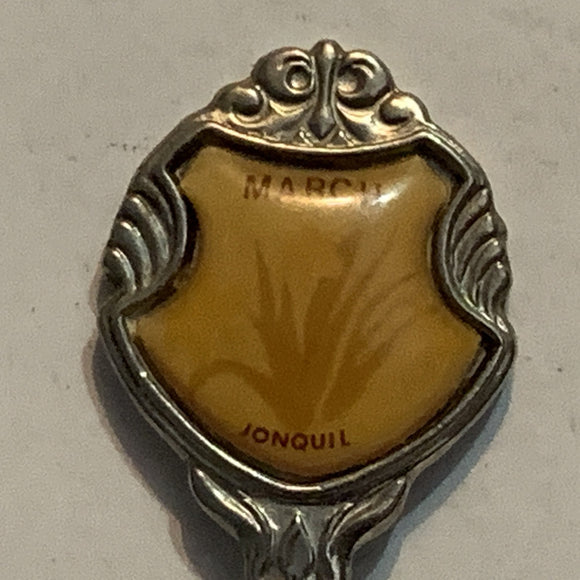 March Jonquil Flower Collectable Souvenir Spoon BP