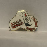 CRCA Seniors Zone 3 Calgary Olympics White Hat Lapel Hat Pin