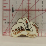 CRCA Seniors Zone 3 Calgary Olympics White Hat Lapel Hat Pin
