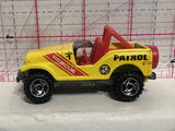 Yellow Rescue Patrol Jeep 1990 Hot Wheels Diecast Car