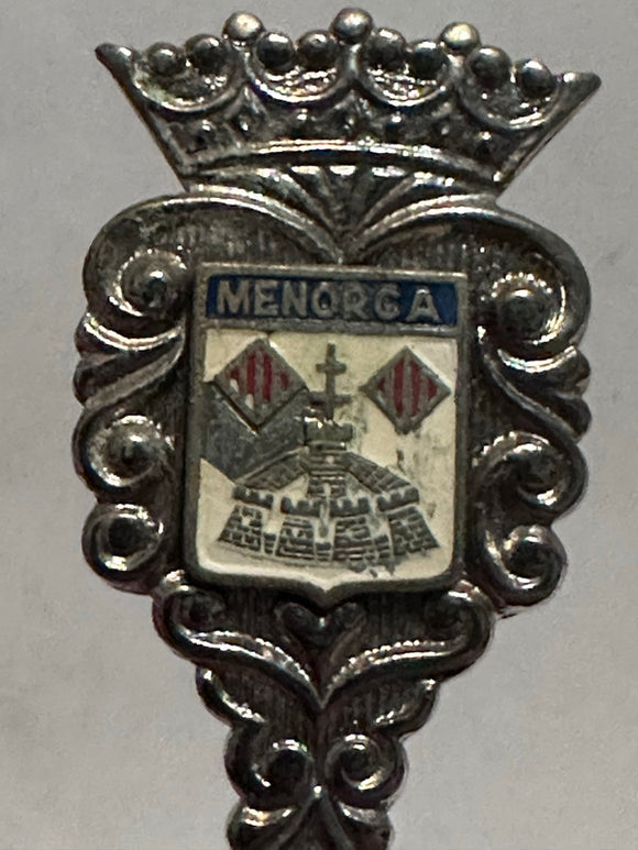 Menorga Spain Crest Emblem  Souvenir Spoon