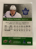 #214 William Nylander Toronto Maple Leafs 2017-18 Parkhurst  Hockey Card