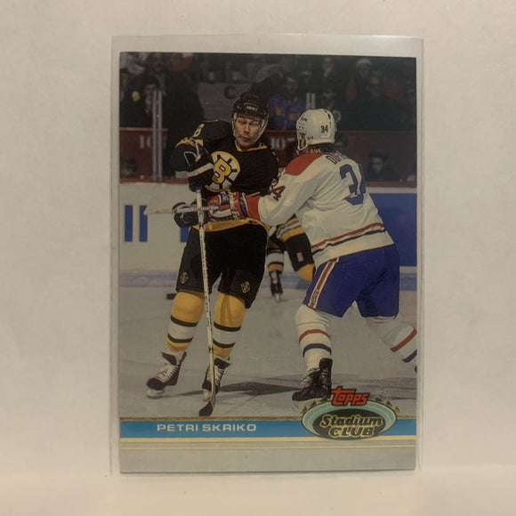 #315 Petri Skriko Boston Bruins  1991-92 Topps Stadium Club Hockey Card LZ3