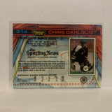 #314 Chris Dahlquist Minnesota North Stars 1991-92 Topps Stadium Club Hockey Card LZ3