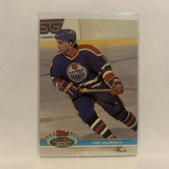 #313 Joe Murphy Edmonton Oilers 1991-92 Topps Stadium Club Hockey Card LZ3