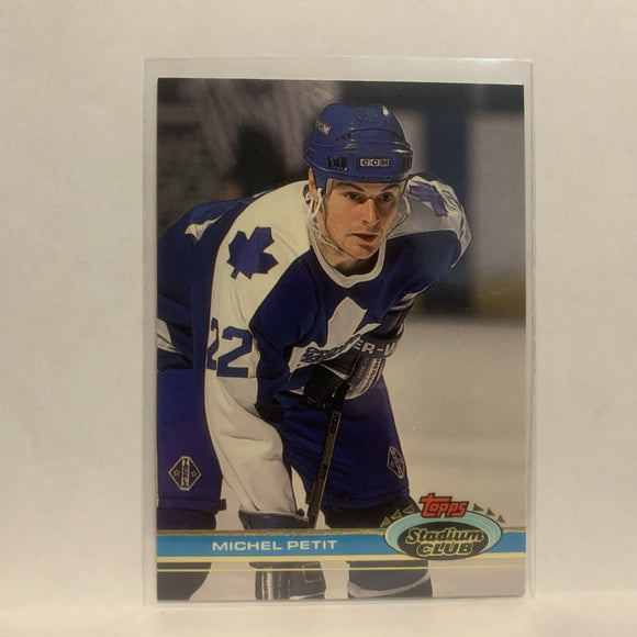 #311 Michel Petit Toronto Maple Leafs 1991-92 Topps Stadium Club Hockey Card LZ3