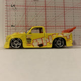 Yellow Super Tuned ©2000 Hot Wheels Diecast Car GO