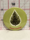 Season's Greeting Tree Button Pinback
