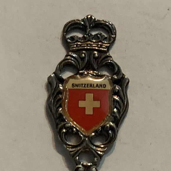 Switzerland Flag Collectable Souvenir Spoon BQ