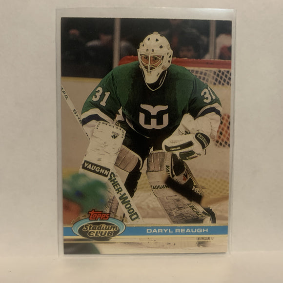 #326 Daryl Reaugh Hartford Whalers 1991-92 Topps Stadium Club Hockey Card LZ4