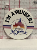I'm a Winner 30th Year Disneyland Button Pinback