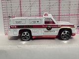 White Fire Dept Truck 1974 Hot Wheels Diecast Car