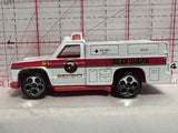White Fire Dept Truck 1974 Hot Wheels Diecast Car