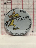 Skater Moose Jaw Western Regional 1986 Button Pinback