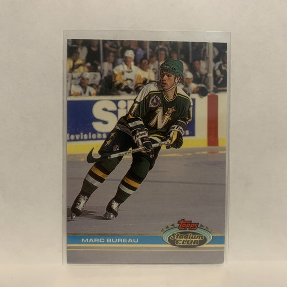 #322 Marc Bureau Minnesota North Stars 1991-92 Topps Stadium Club Hockey Card LZ4