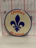 Quebec Je T'aime Logo Button Pinback