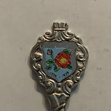 Alberta Wild Rose Flower Collectable Souvenir Spoon BQ
