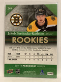 #268 Jakob Fersbacka-Karlsson Rookie Boston Bruins 2017-18 Parkhurst Hockey Card