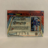 #300 Mats Sundin Quebec Nordiques 1991-92 Topps Stadium Club Hockey Card LZ4