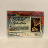 #397 Jeff Lazaro Boston Briuns 1991-92 Topps Stadium Club Hockey Card LZ4