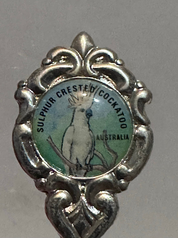 Sulphur Crested Coskatoo Australia Silverplated  Souvenir Spoon