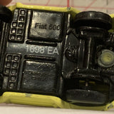 Yellow Fiat 500 CARS Disney Pixar Diecast Car GP