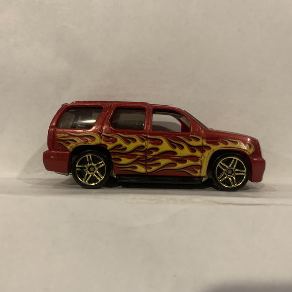 Red Flames '07 Cadillac Escalade Hot Wheels Diecast Car GP