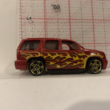 Red Flames '07 Cadillac Escalade Hot Wheels Diecast Car GP