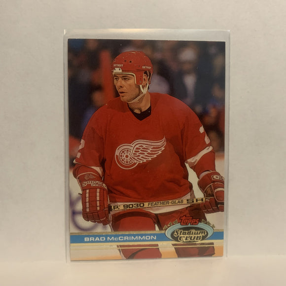 #14 Brad Mccrimmon Detroit Red Wings 1991-92 Topps Stadium Club Hockey Card LZ4