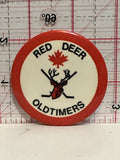 Red Deer Oldtimers Hockey Canada Deer Button Pinback
