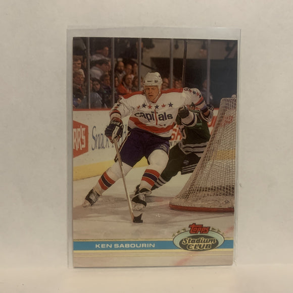 #396 Ken Sabourin Washington Capitals 1991-92 Topps Stadium Club Hockey Card LZ5