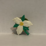 Trillium Flower Ontario Lapel Hat Pin