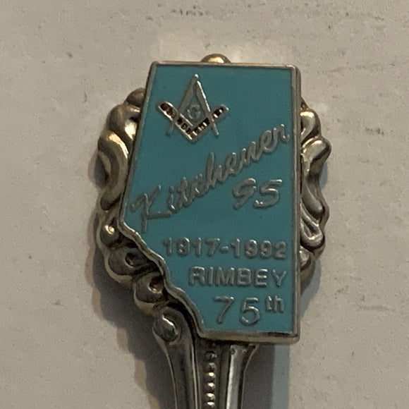 Kitchener 95 Rimbey 75th Alberta Collectable Souvenir Spoon BR