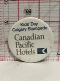 Canadian Pacific Hotels Kids Day Calgary Stampede Button Pinback