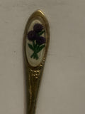 Purple Flowers Souvenir Spoon