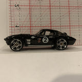 Black Corvette Grand Sport Hot Wheels Diecast Car GP