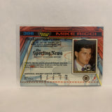 #386 Mike Ricci Philadelphia Flyers 1991-92 Topps Stadium Club Hockey Card LZ5