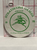 Strathcona Games 1979 Fun & Challenge Button Pinback