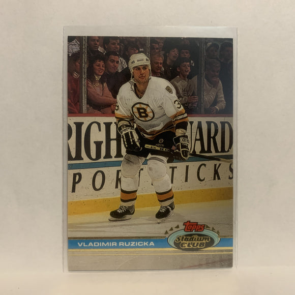 #383 Vladimir Ruzicka Boston Bruins 1991-92 Topps Stadium Club Hockey Card LZ5