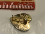 Golden Heart Lapel Hat Pin