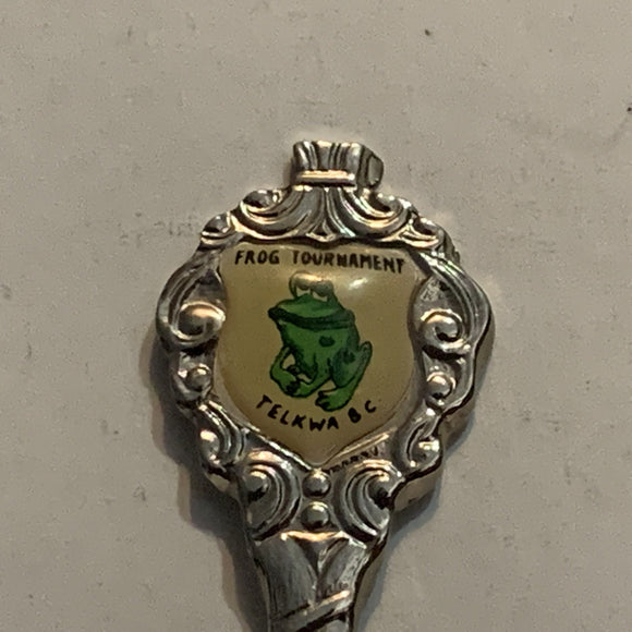 Frog Tournament Telkwa BC Frog Mascot Collectable Souvenir Spoon BR