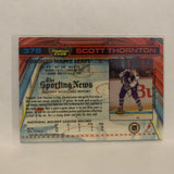 #378 Scott Thornton Toronto Maple Leafs 1991-92 Topps Stadium Club Hockey Card LZ5
