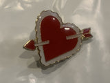 Valentine Heart Arrow Lapel Hat Pin