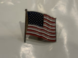 Waving American Flag Lapel Hat Pin